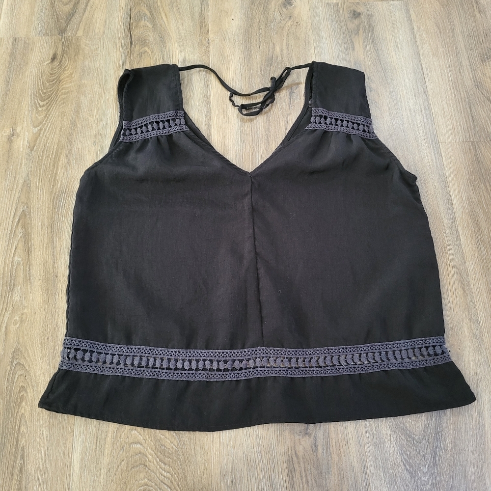 Harlowe Graham Sleeveless Top Blouse Goth Punk Grunge Dark Academia Crochet XS